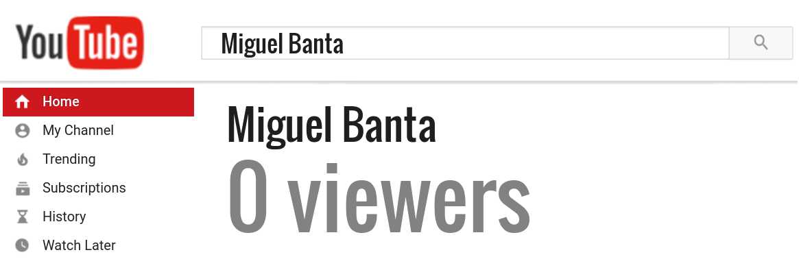 Miguel Banta youtube subscribers