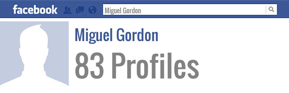 Miguel Gordon facebook profiles