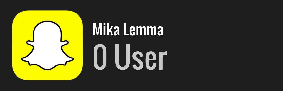 Mika Lemma snapchat
