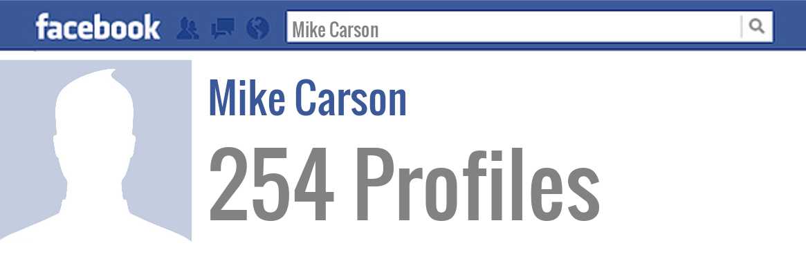 Mike Carson facebook profiles