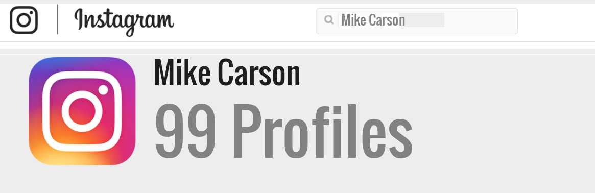 Mike Carson instagram account