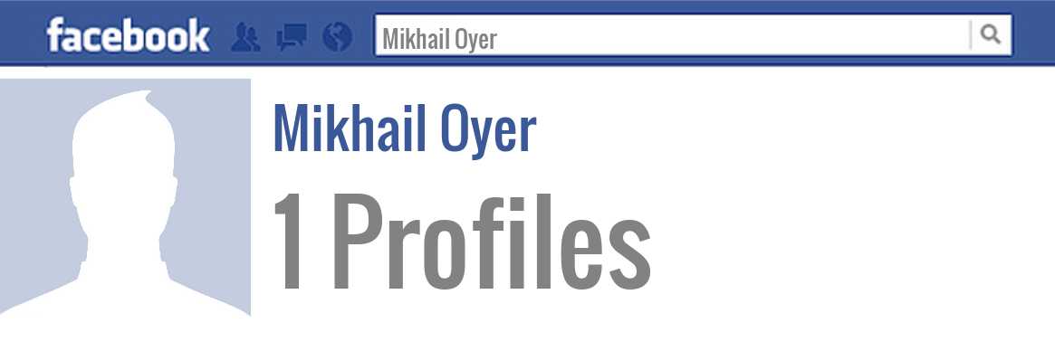 Mikhail Oyer facebook profiles