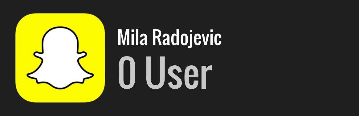 Mila Radojevic snapchat