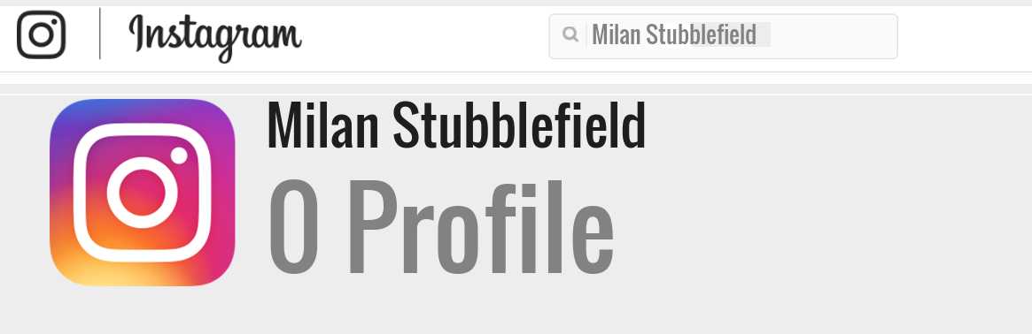 Milan Stubblefield instagram account
