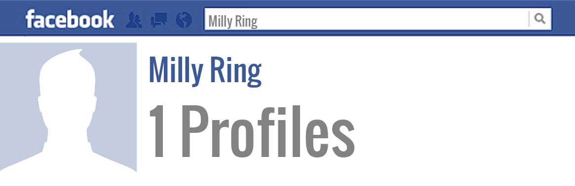 Milly Ring facebook profiles