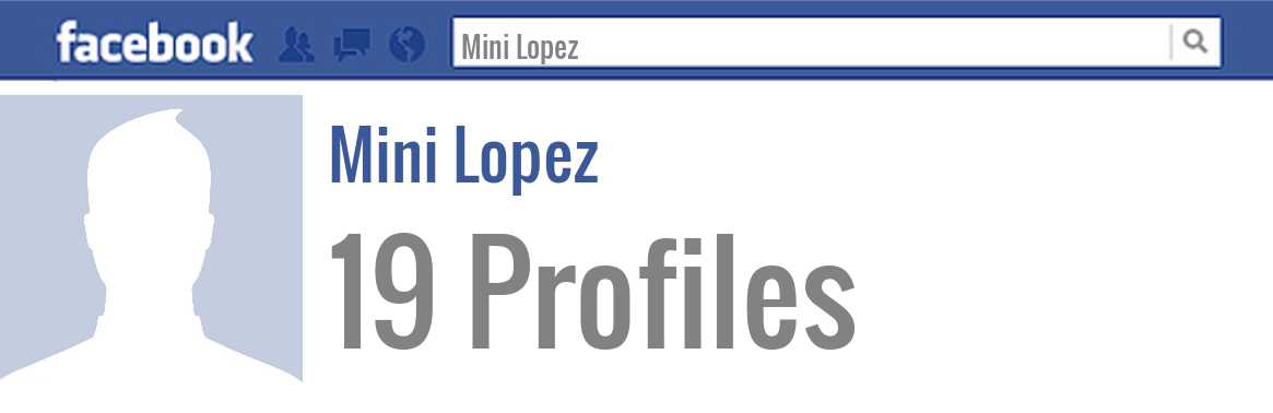 Mini Lopez facebook profiles