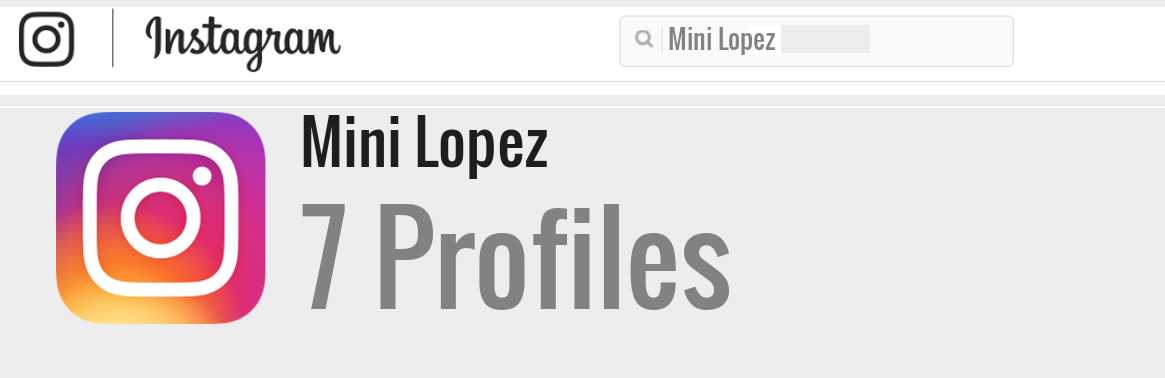 Mini Lopez instagram account