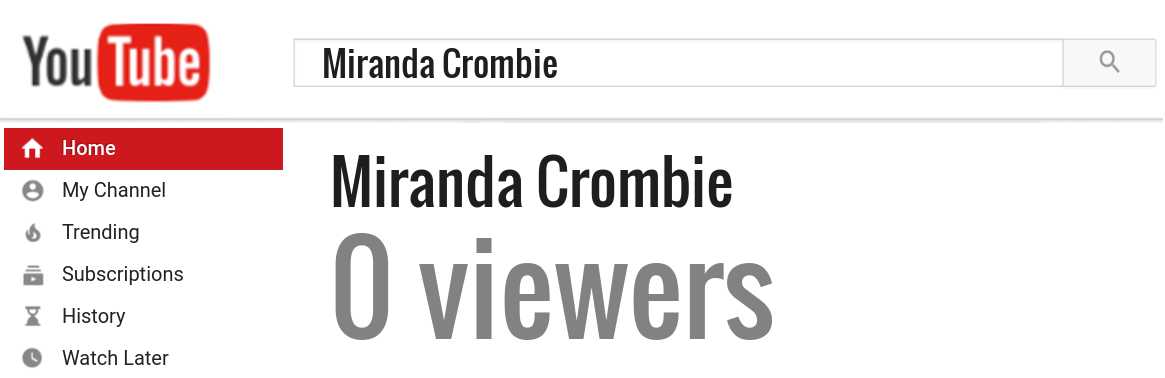 Miranda Crombie youtube subscribers
