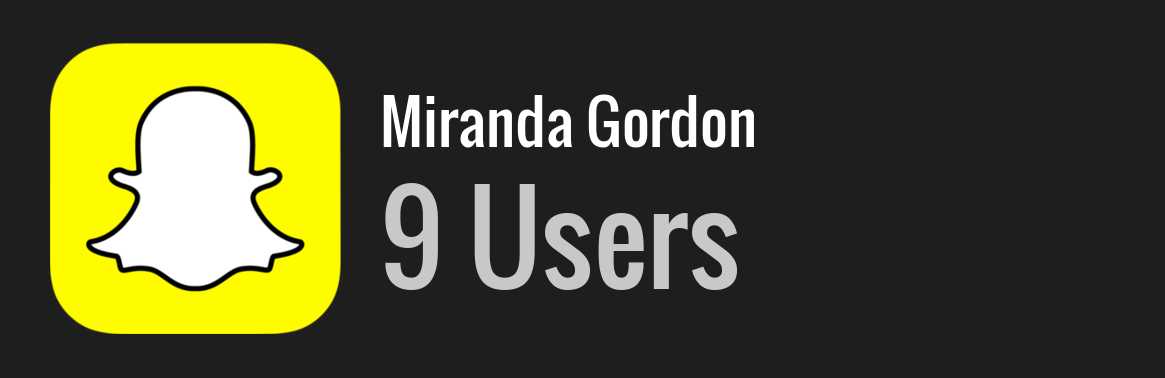 Miranda Gordon snapchat