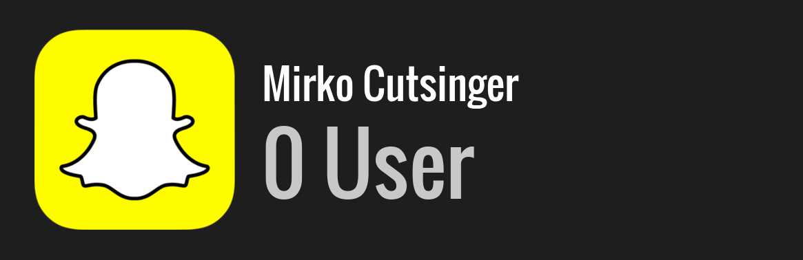 Mirko Cutsinger snapchat