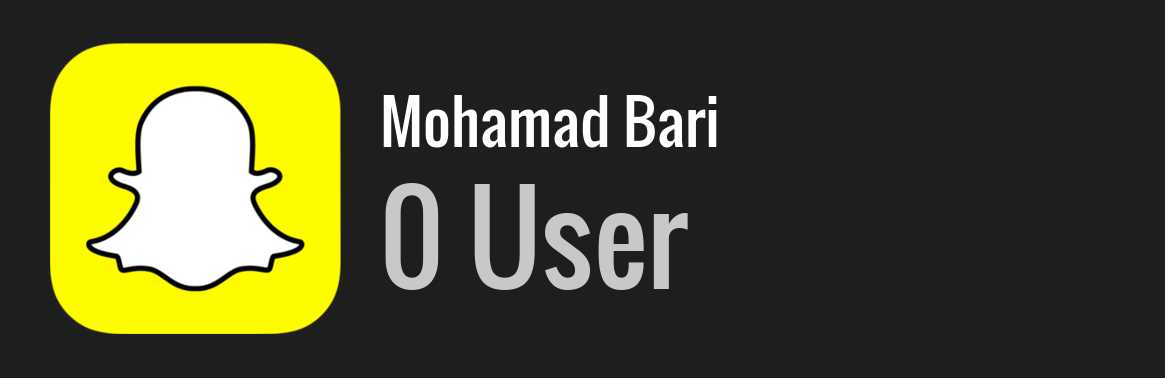 Mohamad Bari snapchat