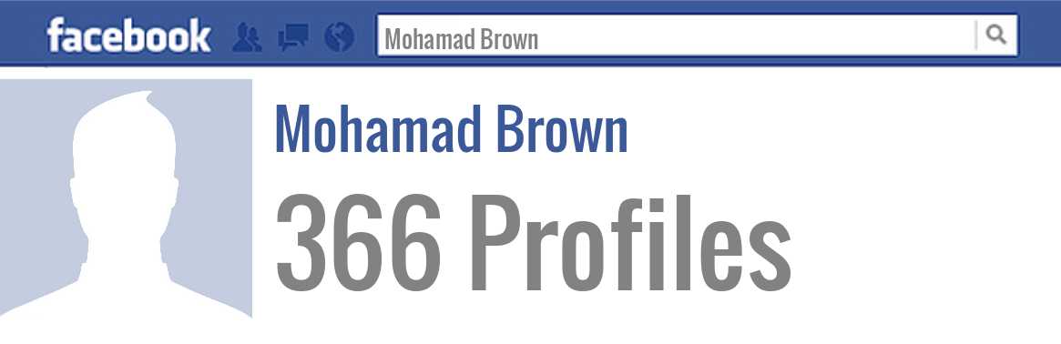 Mohamad Brown facebook profiles