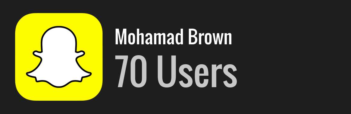 Mohamad Brown snapchat