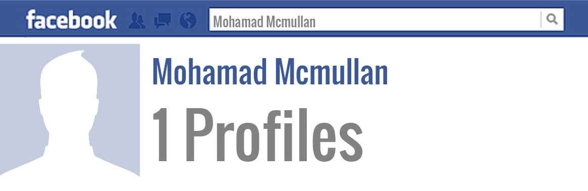 Mohamad Mcmullan facebook profiles