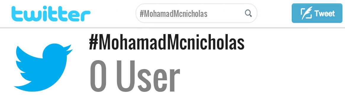 Mohamad Mcnicholas twitter account