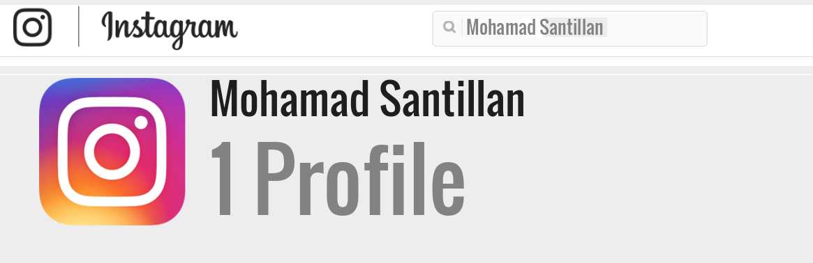 Mohamad Santillan instagram account