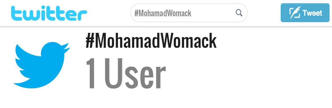 Mohamad Womack twitter account