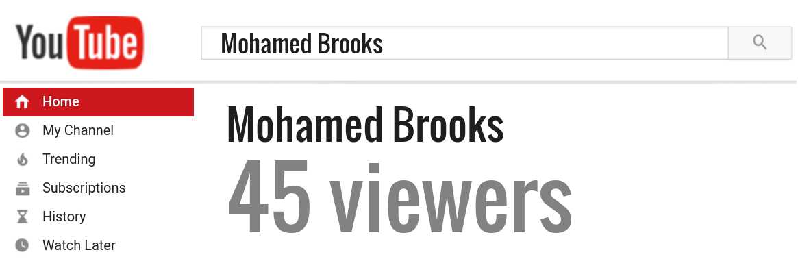 Mohamed Brooks youtube subscribers
