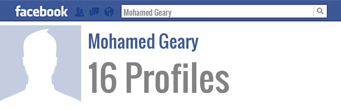 Mohamed Geary facebook profiles