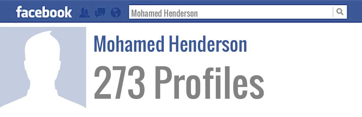 Mohamed Henderson facebook profiles