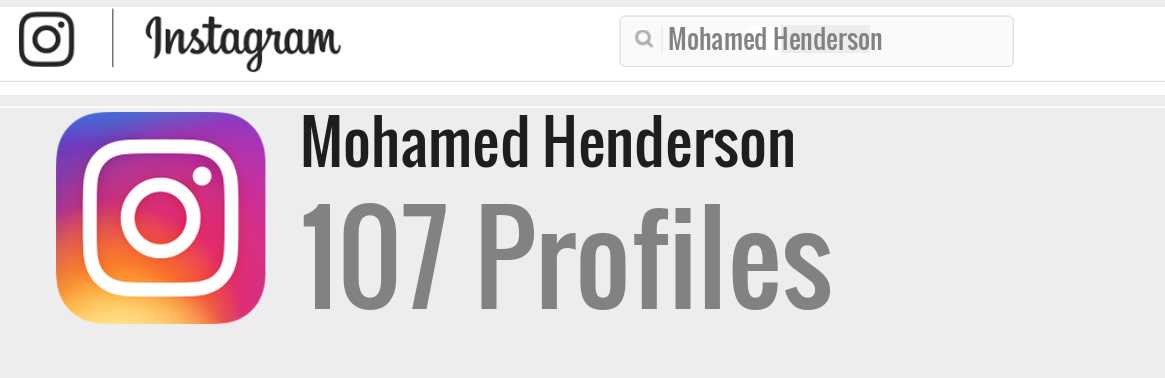 Mohamed Henderson instagram account