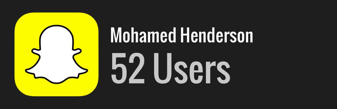 Mohamed Henderson snapchat