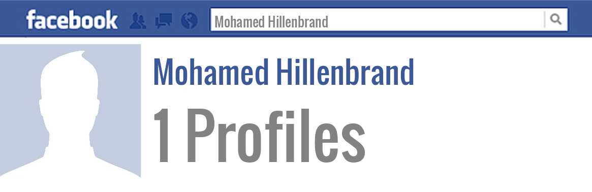 Mohamed Hillenbrand facebook profiles