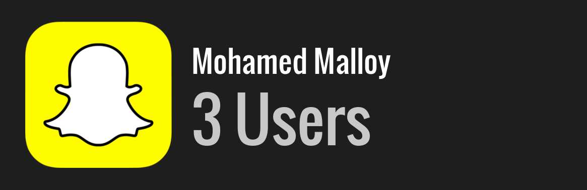 Mohamed Malloy snapchat