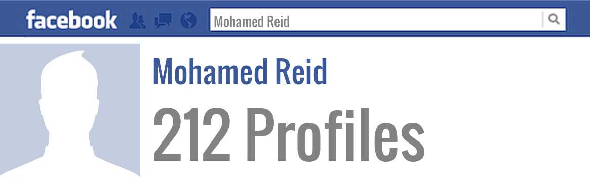 Mohamed Reid facebook profiles