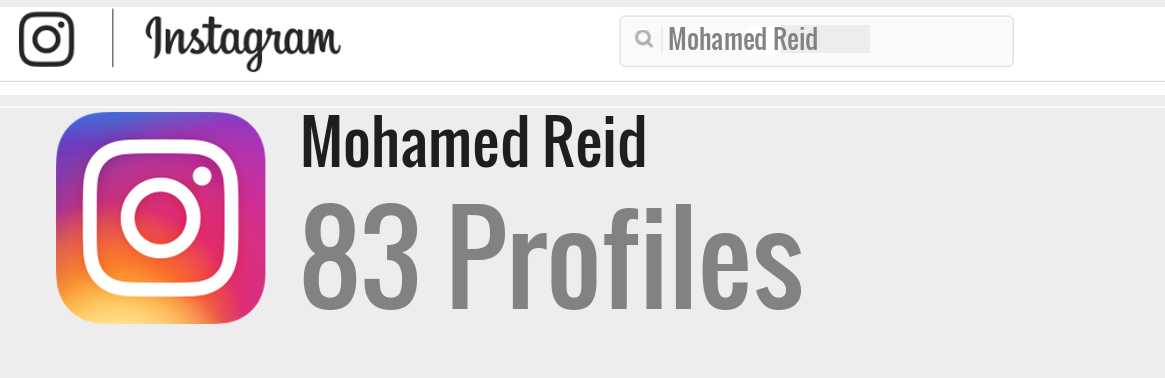 Mohamed Reid instagram account