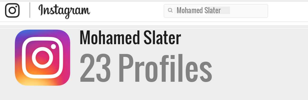 Mohamed Slater instagram account
