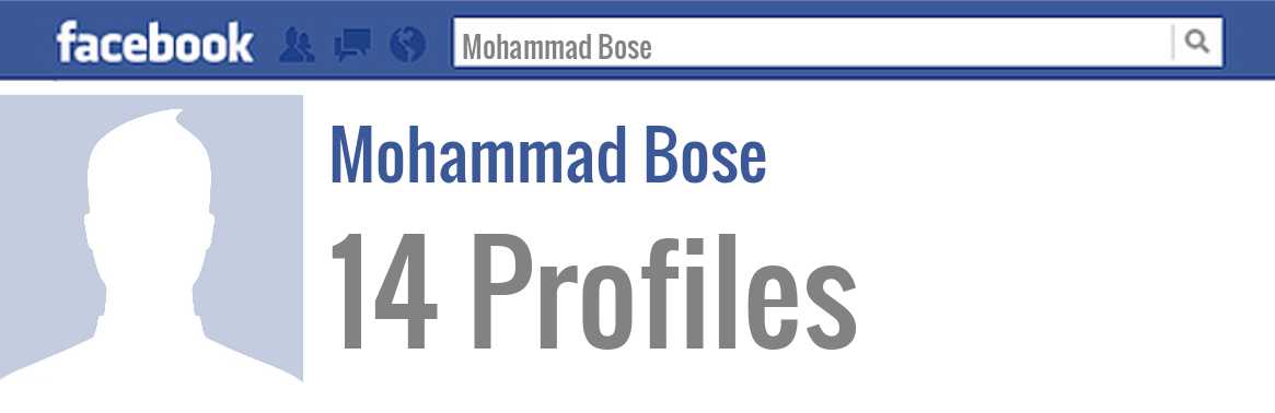 Mohammad Bose facebook profiles