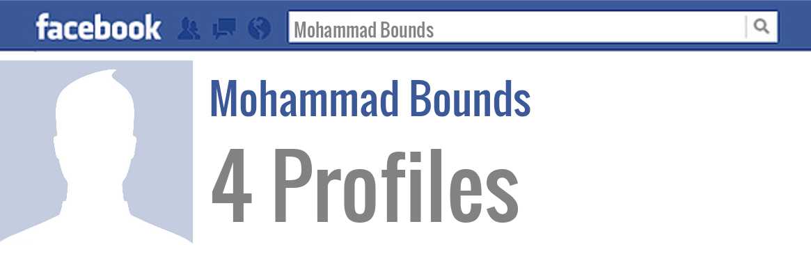 Mohammad Bounds facebook profiles