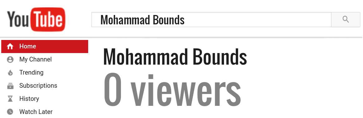 Mohammad Bounds youtube subscribers
