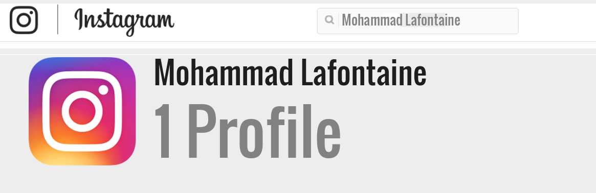 Mohammad Lafontaine instagram account