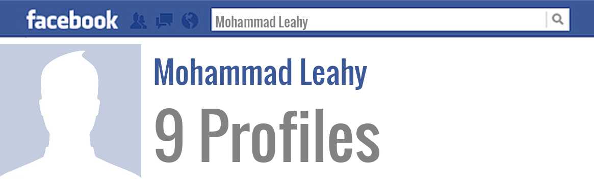 Mohammad Leahy facebook profiles