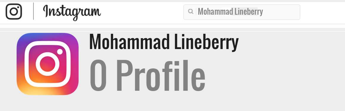 Mohammad Lineberry instagram account