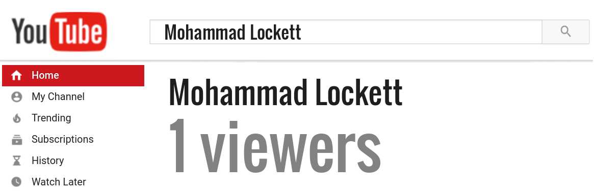 Mohammad Lockett youtube subscribers