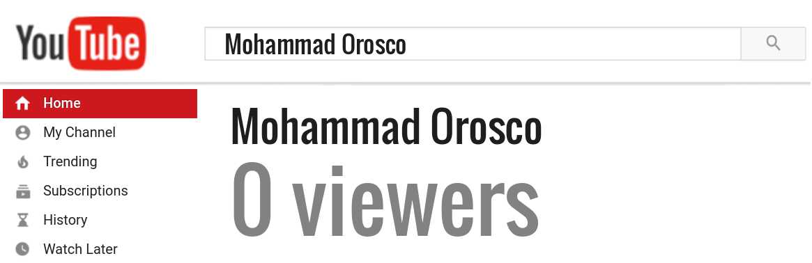 Mohammad Orosco youtube subscribers