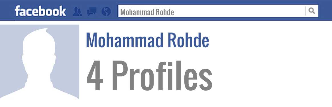 Mohammad Rohde facebook profiles