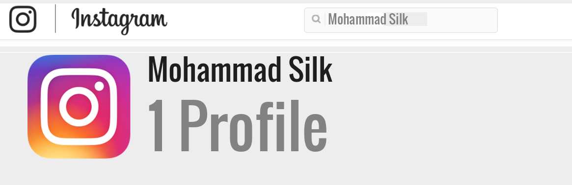 Mohammad Silk instagram account