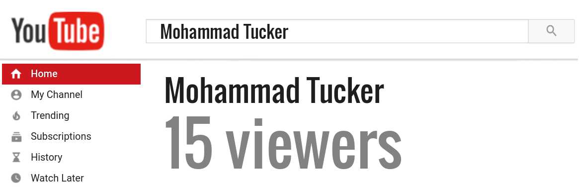Mohammad Tucker youtube subscribers