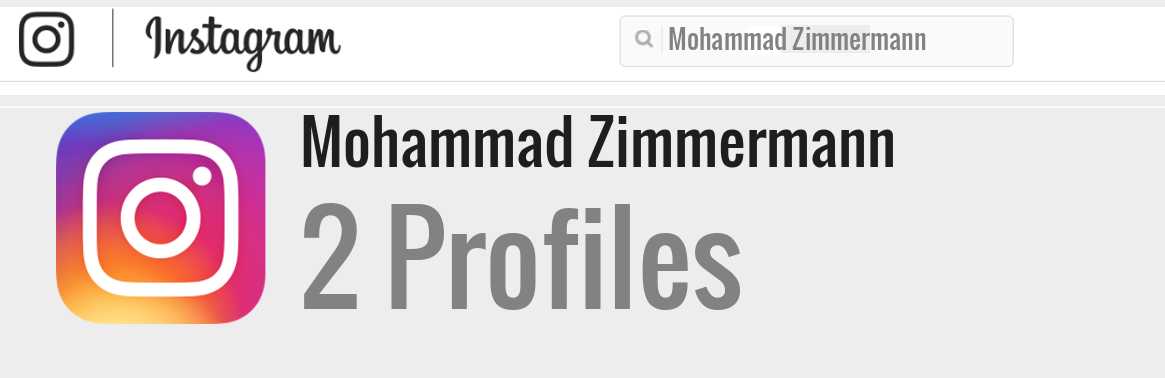 Mohammad Zimmermann instagram account