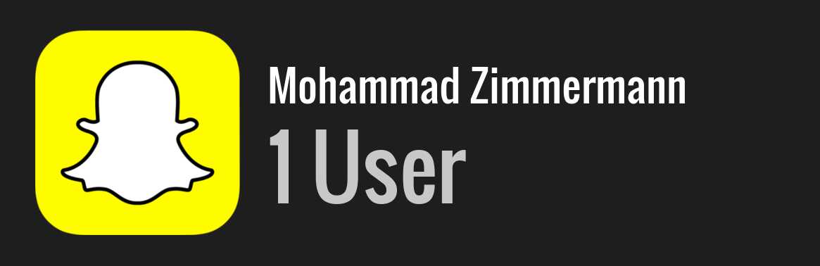 Mohammad Zimmermann snapchat