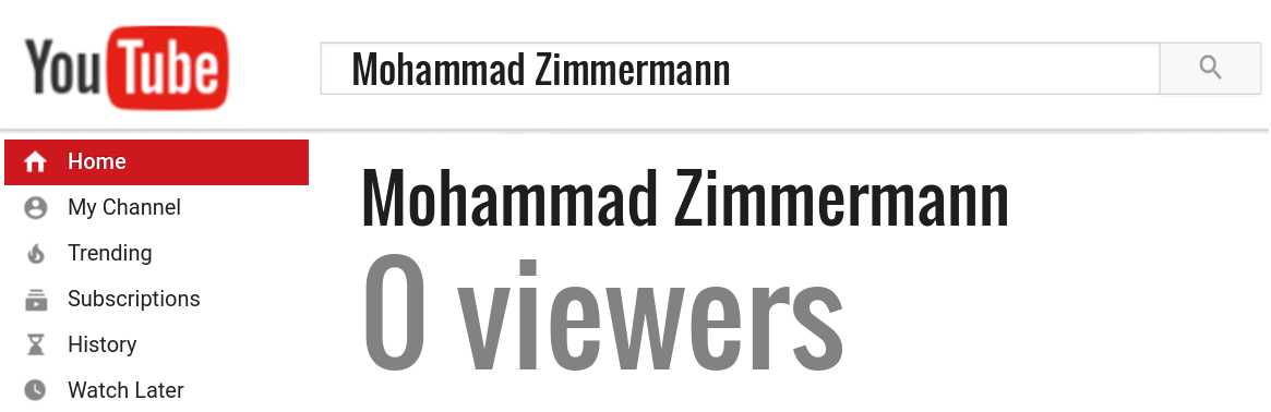 Mohammad Zimmermann youtube subscribers