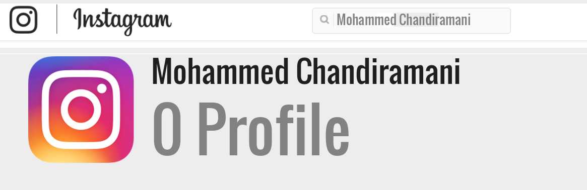 Mohammed Chandiramani instagram account