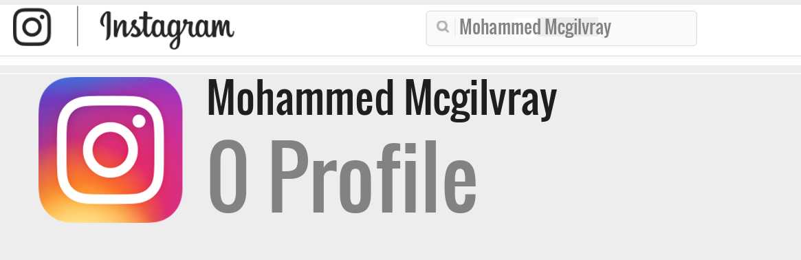 Mohammed Mcgilvray instagram account