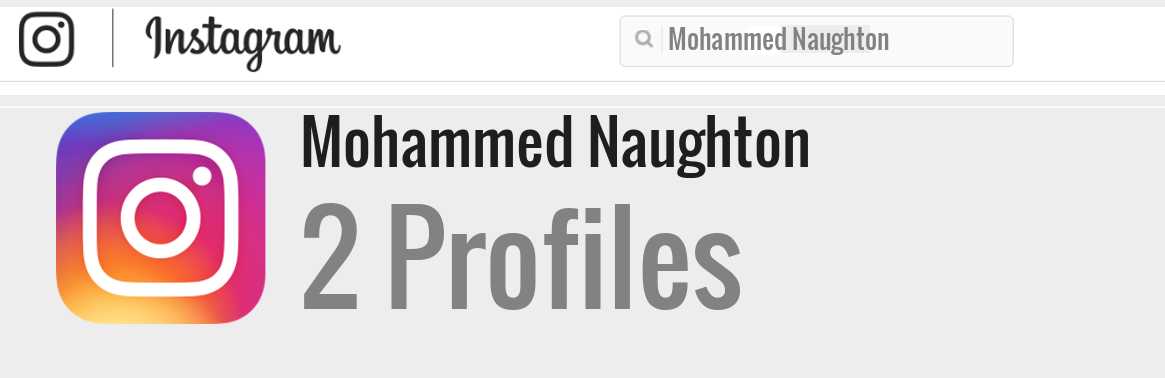 Mohammed Naughton instagram account