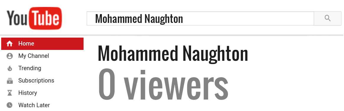 Mohammed Naughton youtube subscribers