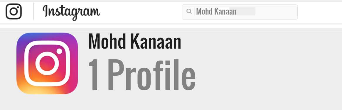 Mohd Kanaan instagram account